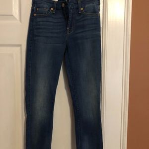 women blue skinny jeans by by For All 7 mankind